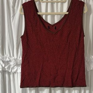 Elegant Red Sleeveless Top